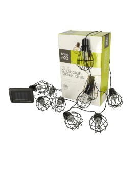 Lampki ogrodowe solarne żarówki girlanda loft 10LED