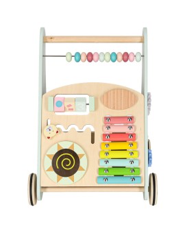 Pchacz dla dziecka chodzik drewniany z liczydłem niebieski Kik Sp. z o. o. Sp. k. | Time- 2