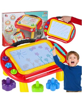 Tablica magnetyczna edukacyjna znikopis stolik do rysowania stempelki