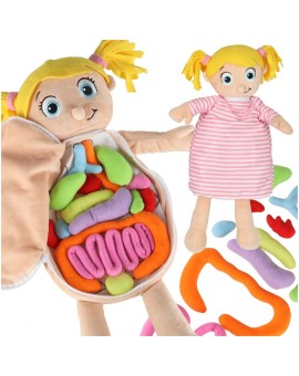 Lalka maskotka zabawka edukacyjna nauka anatomii dziewczynka