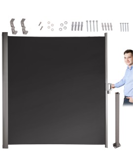 Markiza boczna tarasowa LUARO parawan zwijany 180 x 400 cm szary