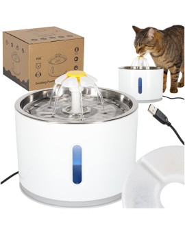 Poidełko fontanna dla psa kota zwierząt automatyczne poidło LED USB 2,4l filtr czyszczący