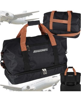 Torba podróżna sportowa bagaż podręczny do samolotu turystyczna czarna