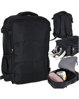 Plecak podróżny turystyczny bagaż czarny 45x30 cm