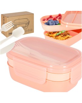 Lunch box śniadaniówka pudełko śniadaniowe z przegródkami dzielone 1900ml pomarańczowe