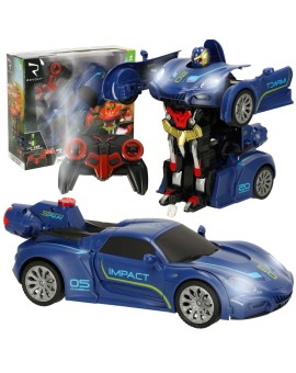 Samochód zdalnie sterowany Transformer Revolt TRANSFORMING ROBOT RACER niebieski