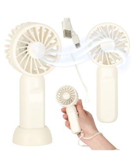 Wiatrak biurkowy wentylator mini ręczny wiatraczek przenośny USB 13,8cm
