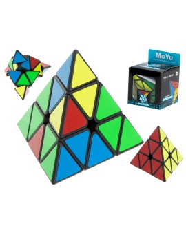 Gra logiczna piramida kostka łamigłówka 3x3 Black MoYu