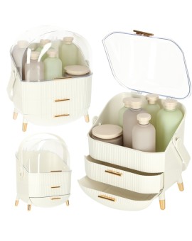 Szkatułka organizer na kosmetyki szafka biała