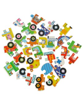 Puzzle dla dzieci układanka w puszce pojazdy 30 puzzli 6 obrazków Kik Sp. z o. o. Sp. k. | Time- 2