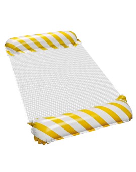 Materac dmuchany plażowy hamak wodny leżak fotel krzesło do pływania basenu żółty Kik Sp. z o. o. Sp. k. | Time- 2