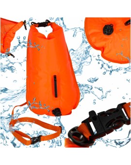 Bojka do pływania boja asekuracyjna ratunkowa pływacka sucha kieszeń gwizdek 28l