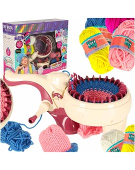 Maszyna dziewiarska zestaw do szycia robienia na drutach 5 kolorów włóczek