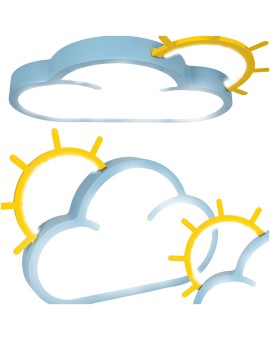 Lampa LED sufitowa plafon do pokoju dziecięcego ściemniana + pilot chmurka niebieska