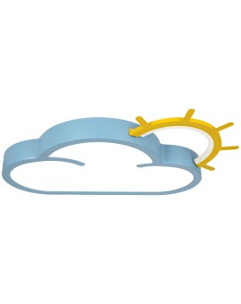 Lampa LED sufitowa plafon do pokoju dziecięcego ściemniana + pilot chmurka niebieska Kik Sp. z o. o. Sp. k. | Time- 2