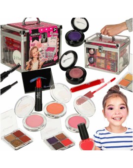 Kuferek zestaw kosmetyków do makijażu domowe spa walizka XXL