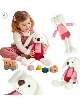 Maskotka pluszak przytulanka królik w czerwonych spodenkach 36 cm