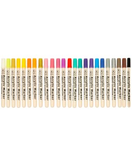 Markery akrylowe do tkanin kamieni pisaki flamastry mazaki wodoodporne DIY 24 szt. Kik Sp. z o. o. Sp. k. | Time- 2