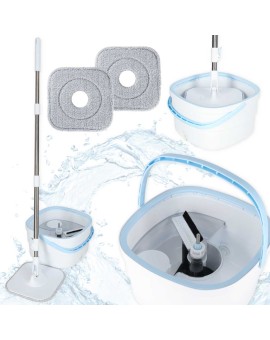 Mop obrotowy prostokątny płaski rotacyjny czysta brudna woda wyciskacz