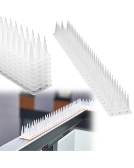 Kolce na gołębie listwa na ptaki odstraszasz plastikowe gęste białe 8el. 43 cm