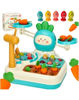 Waga szalkowa wbijak łowienie rybek zabawka edukacyjna 4w1 Bibi-inn niebieska