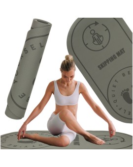 Mata fitness do ćwiczeń jogi skakania na skakance wygłuszająca antypoślizgowa 125x61,5x0,6 cm szara