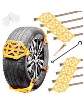 Łańcuchy śniegowe nakładki antypoślizgowe na koła opony na śnieg 8el.