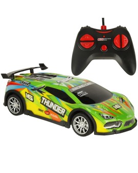 Samochód RC sportowy zdalnie sterowany na pilot auto wyścigowe drift z LED światłami zielony