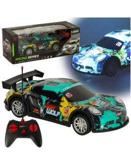 Samochód RC sportowy niebiesko-zielony