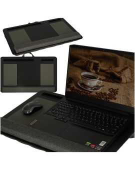 Stolik pod laptopa przenośny taca do łóżka na kolana podstawka czarny z poduszką Kik Sp. z o. o. Sp. k. | Time- 2