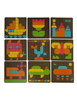 Mozaika geometryczna układanka kreatywna kształty 170 elementów Kik Sp. z o. o. Sp. k. | Time- 2