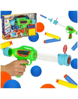 Pistolet wyrzutnia karabin na bezpieczne naboje miękkie kulki piankowe 2w1