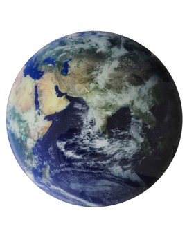 Zegar ścienny planeta ziemia z wyświetlaczem LED 32 cm niebieski Kik Sp. z o. o. Sp. k. | Time- 2