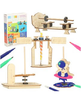 Zestaw edukacyjny do eksperymentów naukowych magnetycznych DIY 4w1