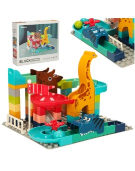 Klocki konstrukcyjne tor kulkowy 62 el. Bibi-inn