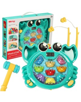 Zabawka interaktywna zręcznościowa wbijak łowienie kraby 2w1 Bibi-inn