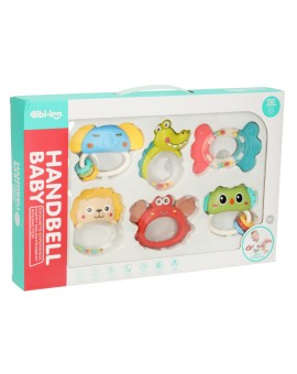 Grzechotki gryzaki zwierzątka zabawki sensoryczne ząbkowanie 6 el. Bibi-inn Kik Sp. z o. o. Sp. k. | Time- 2