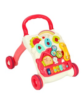 Pchacz chodzik interaktywny stolik edukacyjny 4w1 różowy Bibi-inn Kik Sp. z o. o. Sp. k. | Time- 2