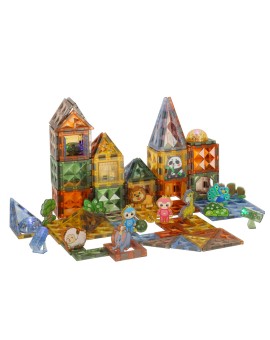 Klocki magnetyczne konstrukcyjne świecące zwierzęta 124 elementy Kik Sp. z o. o. Sp. k. | Time- 2