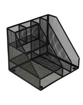 Organizer przybornik na biurko biurkowy duży A4 metalowy 7 komór Kik Sp. z o. o. Sp. k. | Time- 2