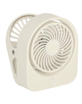 Wentylator biurkowy wiatrak z klipsem bezprzewodowy USB chłodzenie 3 poziomy mocy 11,5cm biały Kik Sp. z o. o. Sp. k. | Time- 2
