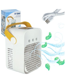 Klimator przenośny klimatyzer biurkowy mini klimatyzator na wodę 3w1 USB LED