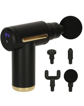Pistolet do masażu masażer do pleców ciała LED 4w1 czarny