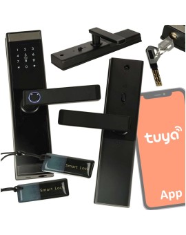 Zamek elektroniczny do drzwi SMART klamka inteligentna na kod odcisk palca bluetooth