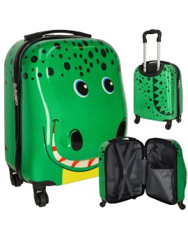 Walizka podróżna dla dzieci bagaż podręczny na kółkach krokodyl
