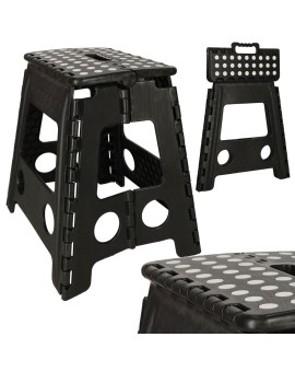 Stołek taboret składany antypoślizgowy 39cm czarny