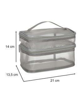 Kosmetyczka damska męska podróżna organizer składany XXL szary Kik Sp. z o. o. Sp. k. | Time- 2