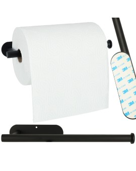 Uchwyt wieszak na papier ręcznik papierowy kuchenny taśma dwustronna mat loft czarny