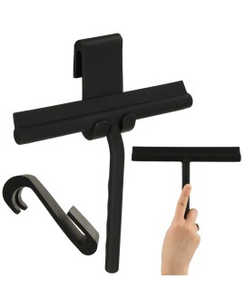 Ściągaczka do wody pary do szyb okien kabin prysznicowych czarna silikonowa