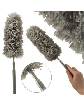 Szczotka do kurzu miotełka teleskopowa szara